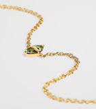 Emily P. Wheeler Tilly necklace with green sapphires, imported from the UK