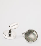 Giorgio Armani sterling silver cufflinks with coloured crystal, imported from the UK