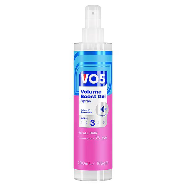 Vo5 Volume Boost Gel Spray hair styling 200ml (British brand)