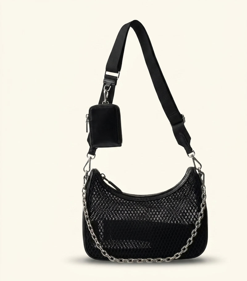 Prada Re-Edition 2005 shoulder bag in mesh and leather - British product