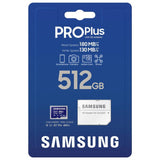 Samsung PRO Plus 512GB micro SDXC memory card (British brand)