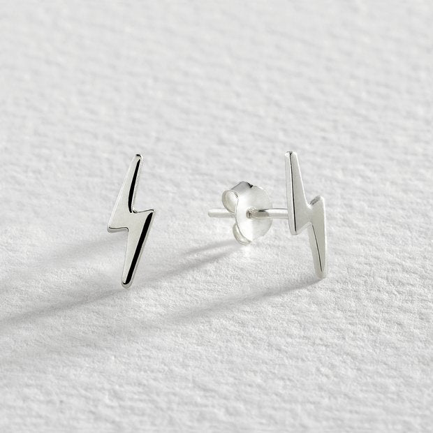 Revere sterling silver lightning stud earrings, UK version