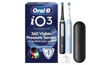 Oral-B iO3 dual pack electric toothbrush black and blue - British product
