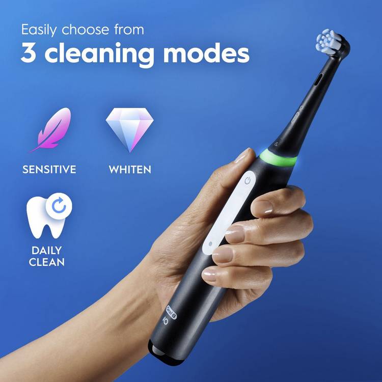 Oral-B iO3 dual pack electric toothbrush black and blue - British product