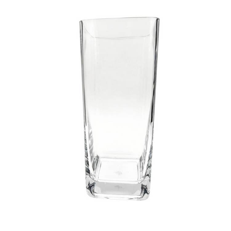 Habitat clear glass vase 27cm tall, imported from the UK