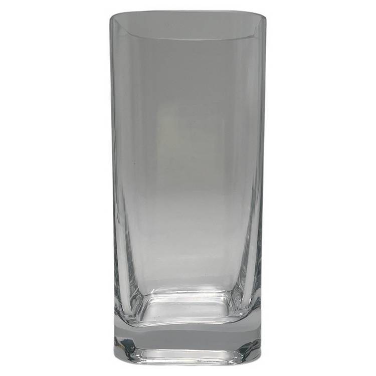 Habitat clear glass vase 20cm square edge (British brand)