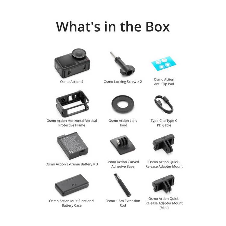 DJI Osmo Action 4 Adventure Combo action camera, UK version