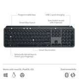 Logitech MX Keys S wireless keyboard black, imported from the UK
