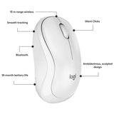 Logitech M240 Silent wireless mouse in white, UK version
