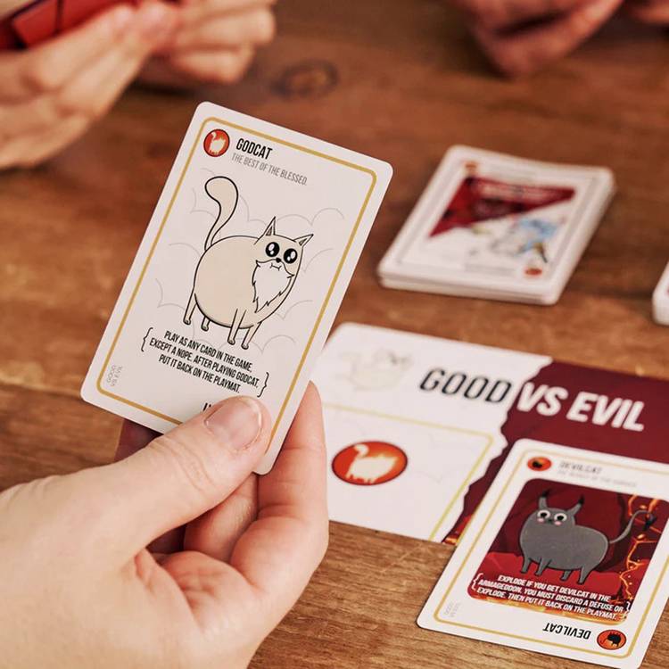 Exploding Kittens Good vs Evil card game - British product