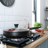 Habitat 28cm non-stick aluminium sauté pan with lid, UK version