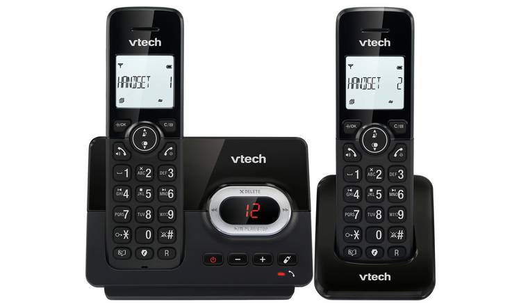 VTech cordless telephone twin handset answer machine - British product