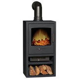 Adam Bergen electric stove with angled pipe, imported from the UK