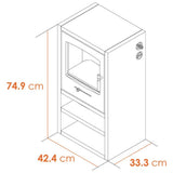 Adam Bergen electric stove with angled pipe, imported from the UK