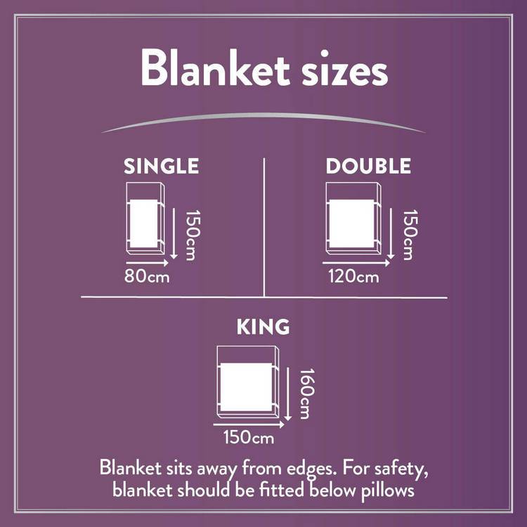 Slumberdown single electric blanket 80x150cm - British product
