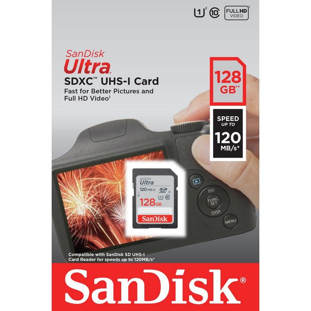 SanDisk Ultra 128GB SDXC memory card (British brand)