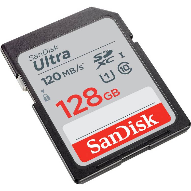SanDisk Ultra 128GB SDXC memory card (British brand)