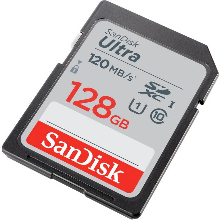 SanDisk Ultra 128GB SDXC memory card (British brand)