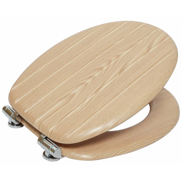 Argos Home moulded wood toilet seat natural finish, UK version