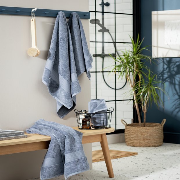 Habitat hand towel rustic blue 90x50cm (British brand)
