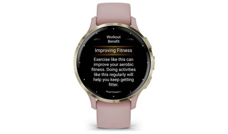 Garmin Venu 3S GPS smartwatch 41mm Dust Rose Soft Gold (British brand)
