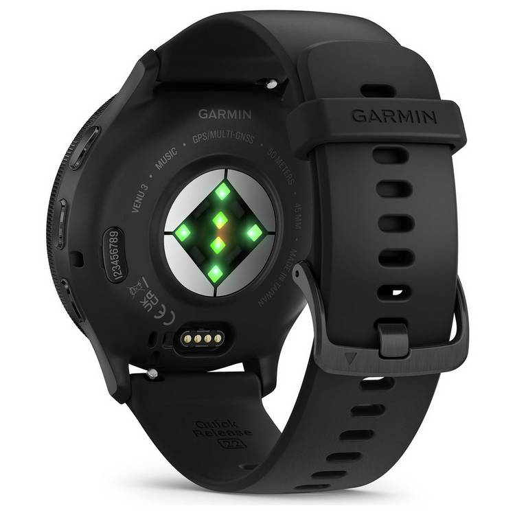 Garmin Venu 3 GPS smart watch Black Slate 45mm, UK version