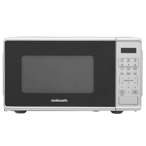 Cookworks 700W digital microwave silver 17L - British product