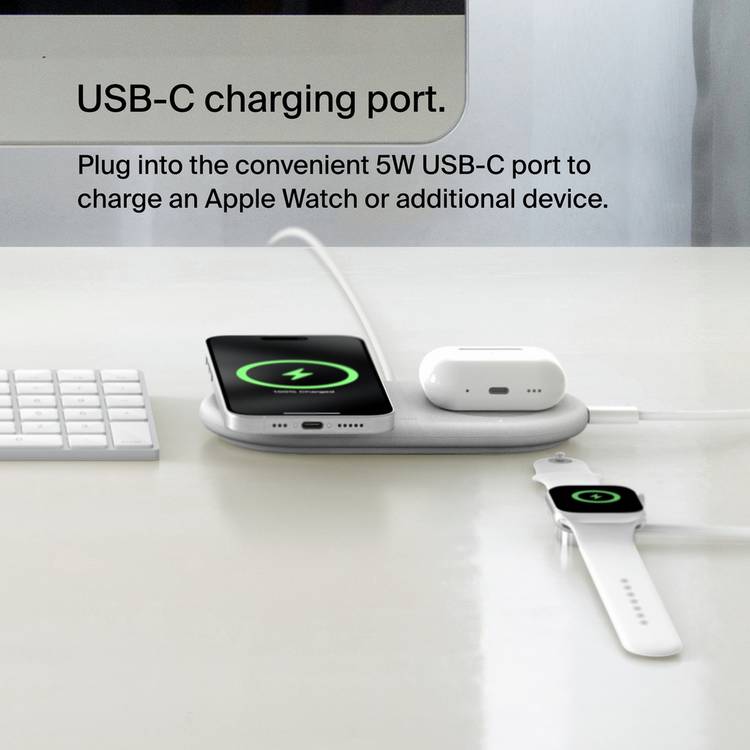 Belkin 2-in-1 MagSafe compatible wireless charger, imported from the UK