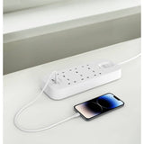 Belkin surge protected extension lead 6 socket USB A and C, UK version