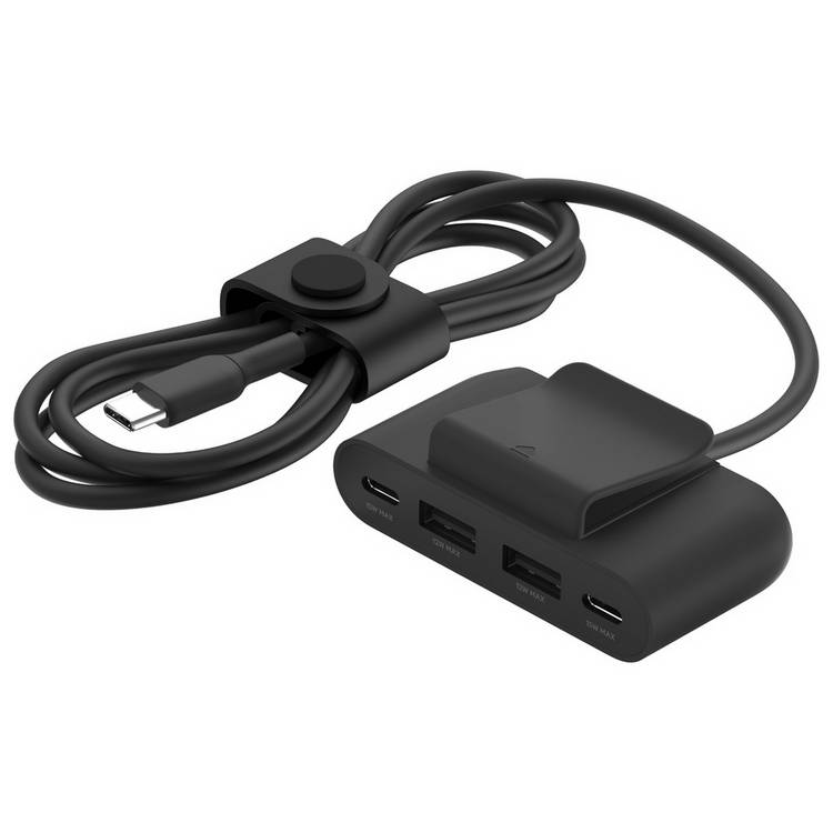 Belkin power extender 4 port dual USB-C and USB-A 2m, imported from the UK