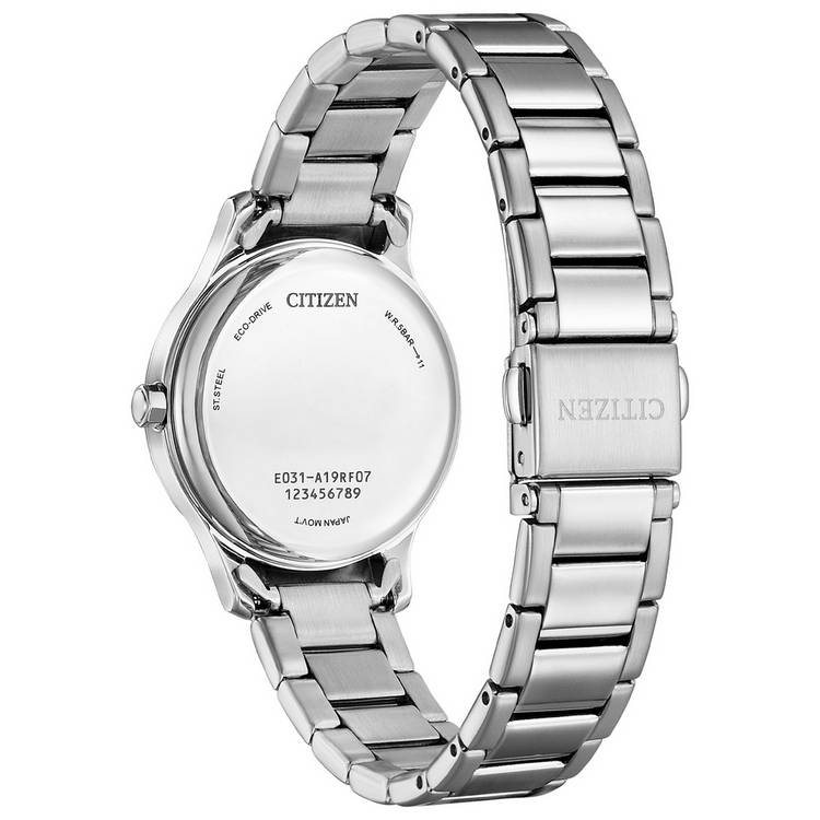 Citizen ladies watch silver stainless steel blue dial 30mm (British brand)