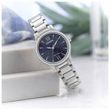 Citizen ladies watch silver stainless steel blue dial 30mm (British brand)