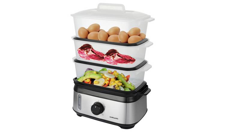 Cookworks 3 tier steamer stainless steel - British product