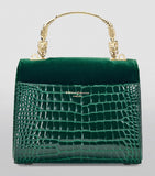 Aspinal of London Mayfair velvet top-handle bag midi (British brand)