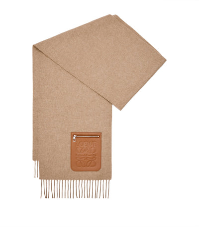 Harrods LOEWE Wool-Cashmere Pocket-Detail Scarf 28cm x 180cm- Buy online at McGrocer