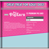 Irish Rover pig ears 12 pack for dogs, UK version