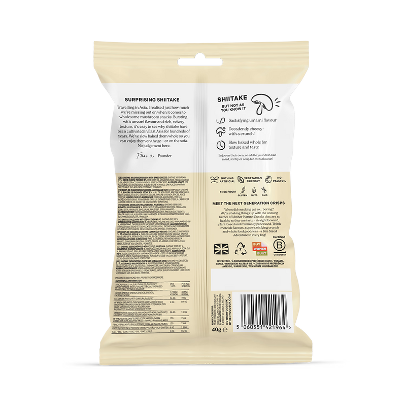 Other Foods Crunchy Shiitake Baked Cheese 40g - British product