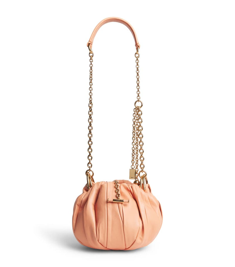 Chloé Plissé shoulder bag leather with chain strap - British product
