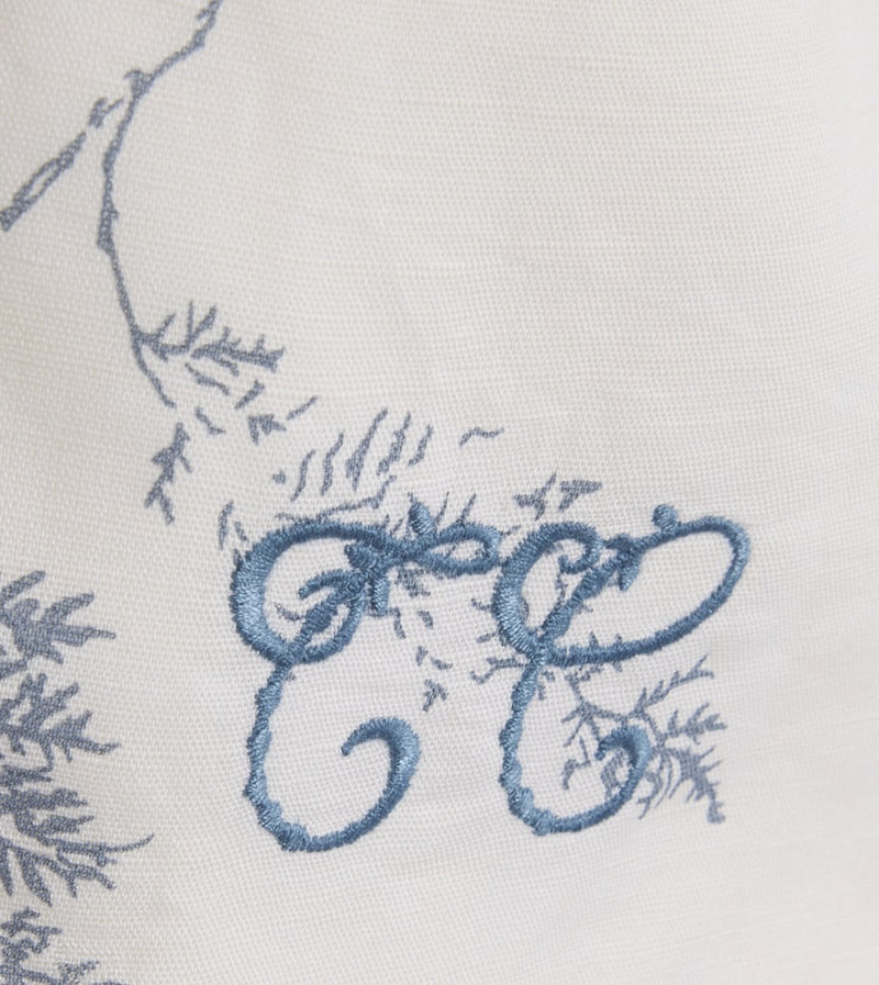 Tartine et Chocolat cotton-linen embroidered baby bib, UK version