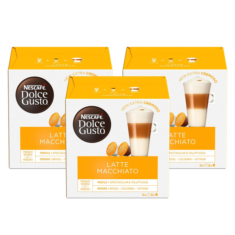 Nescafé Dolce Gusto Latte Macchiato coffee pods 24 servings, imported from the UK
