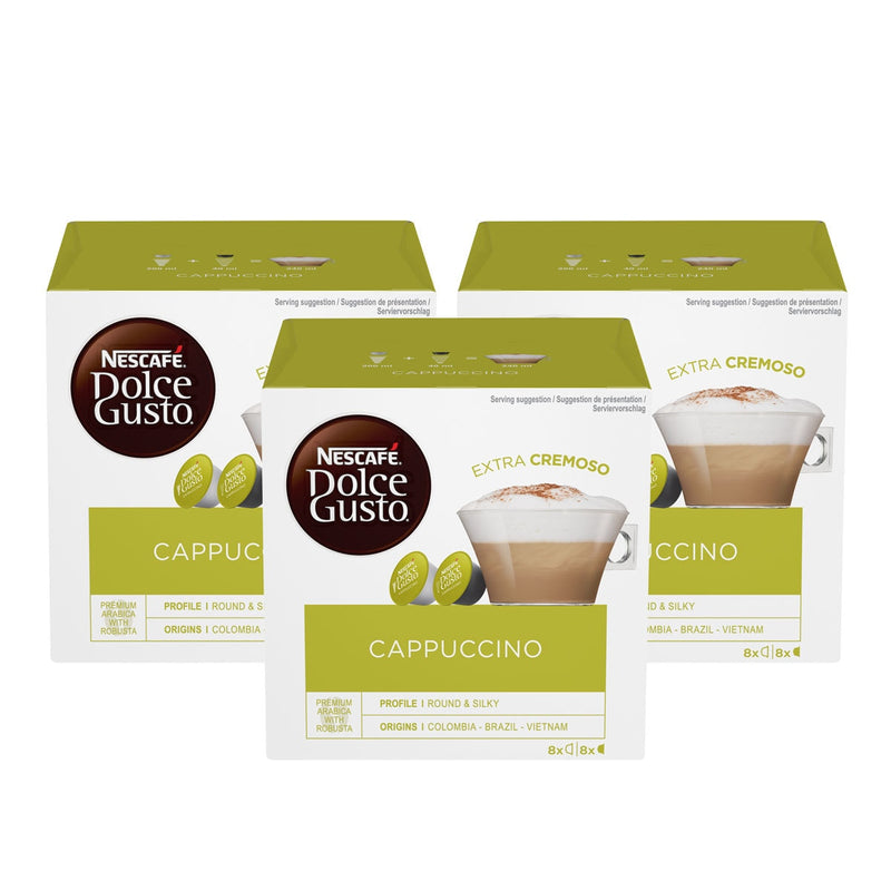 Nescafé Dolce Gusto cappuccino coffee pods 24 servings, imported from the UK