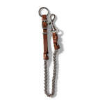 Miu Miu Trick keyring with steel chain and calfskin strap, imported from the UK