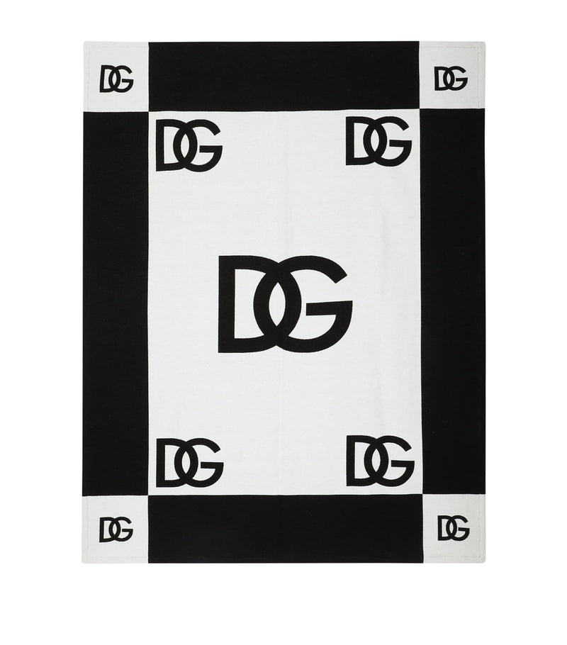 Dolce&Gabbana cotton logo throw 133cm x 173cm - British product