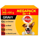 Pedigree Variety Pouch in Gravy wet dog food 40 x 100g, imported from the UK
