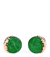Harrods Tateossian Rose Gold and Green Garnet Cufflinks- Buy online at McGrocer