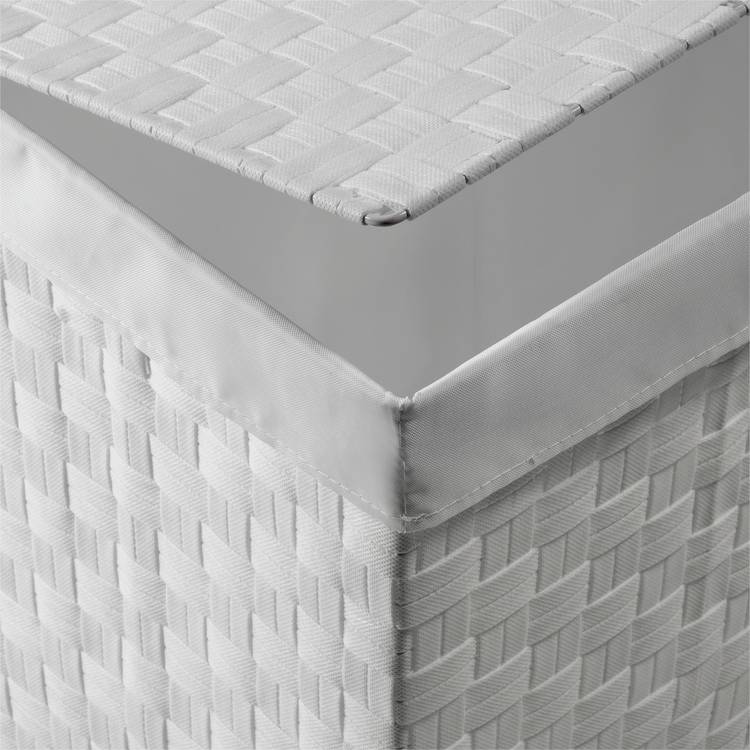 Argos Home white 60 litre laundry bin, imported from the UK