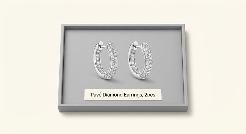 Cartier Juste un Clou earrings white gold diamonds, imported from the UK