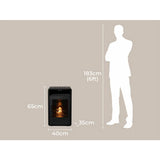 Adam Bellini black bio ethanol stove 3kW - British product