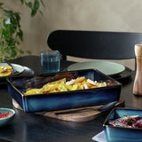 Habitat reactive stoneware roaster navy 33cm - British product