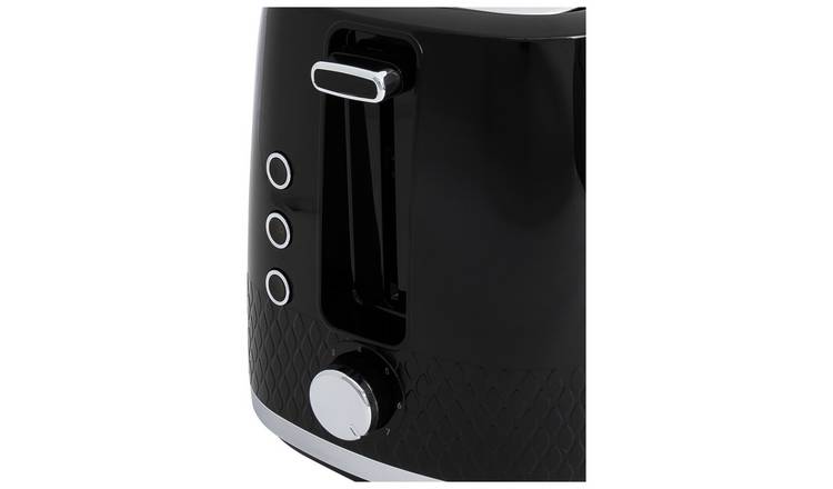 Cookworks Textures Selcey 2 slice toaster black (British brand)